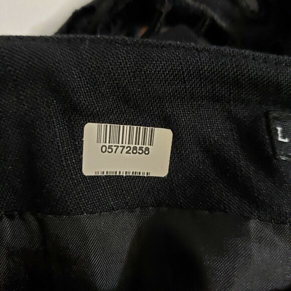 Larry Levine Womens Cropped Pants Size 8 Cropped Embroidered Detail Linen Blend - Picture 11 of 11